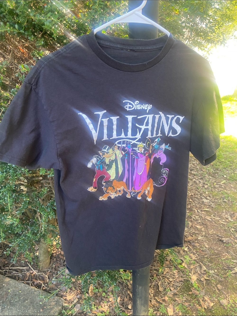 Disney Black Kids Villains Graphic Tee with Colorful Characters sz large